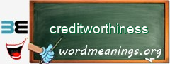 WordMeaning blackboard for creditworthiness